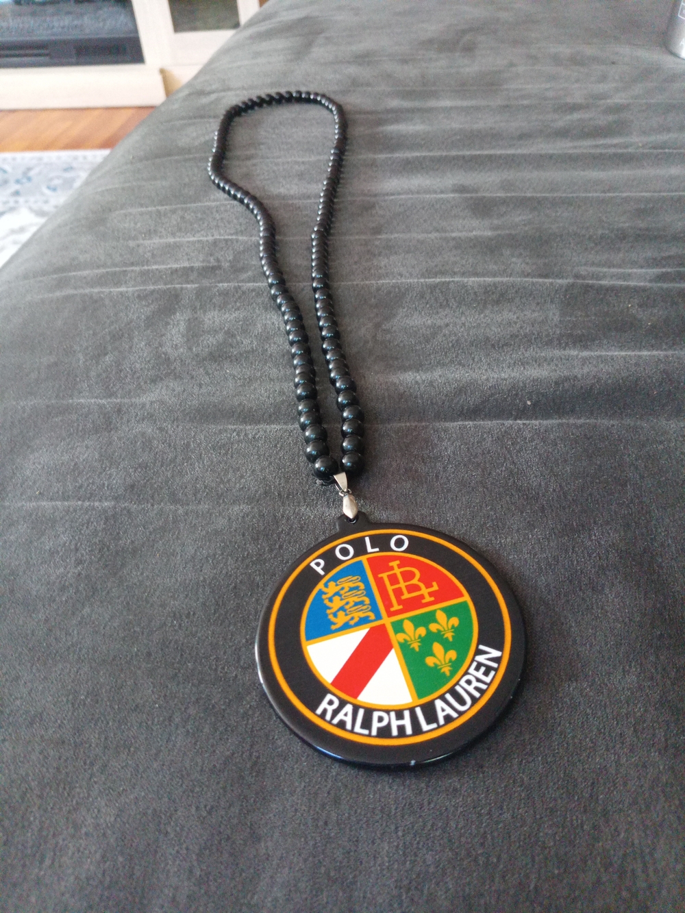 Polo Cookie Polo Ralph Lauren Crest Pendant Necklace - Vintage Lo Life Custom
